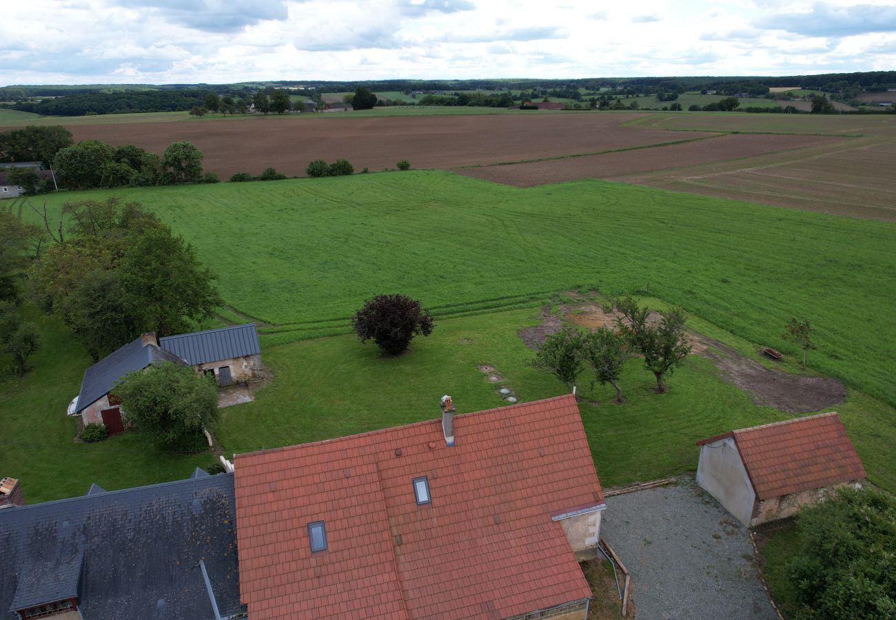 Cottage in Saint-Vincent-du-Lorouër - La Paquerie - Gîte - Campagne - 12 pers - Rêve au Mans